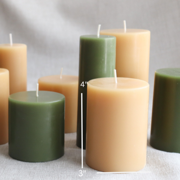 Studio CM | handmade green and honey colored handmade candles from jalisco mexico