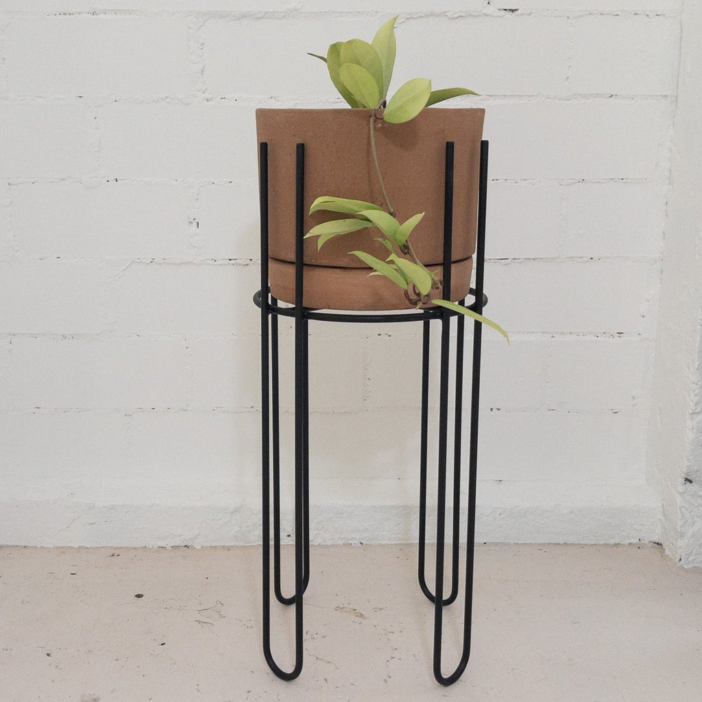 Studio CM | handmade rod iron plant stands with a terracotta planter