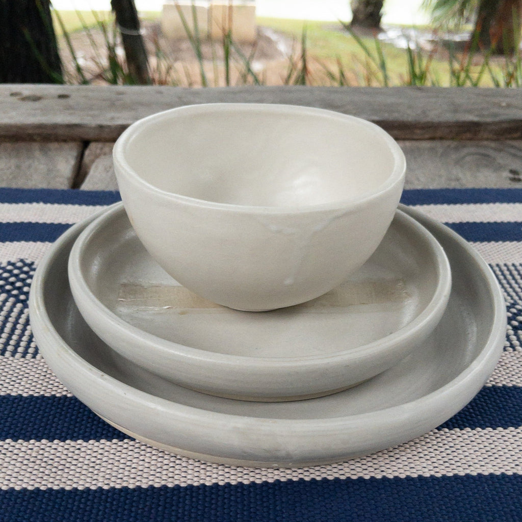 Studio CM | three piece ceramic bowl set in a cream color handmade in Oaxaca