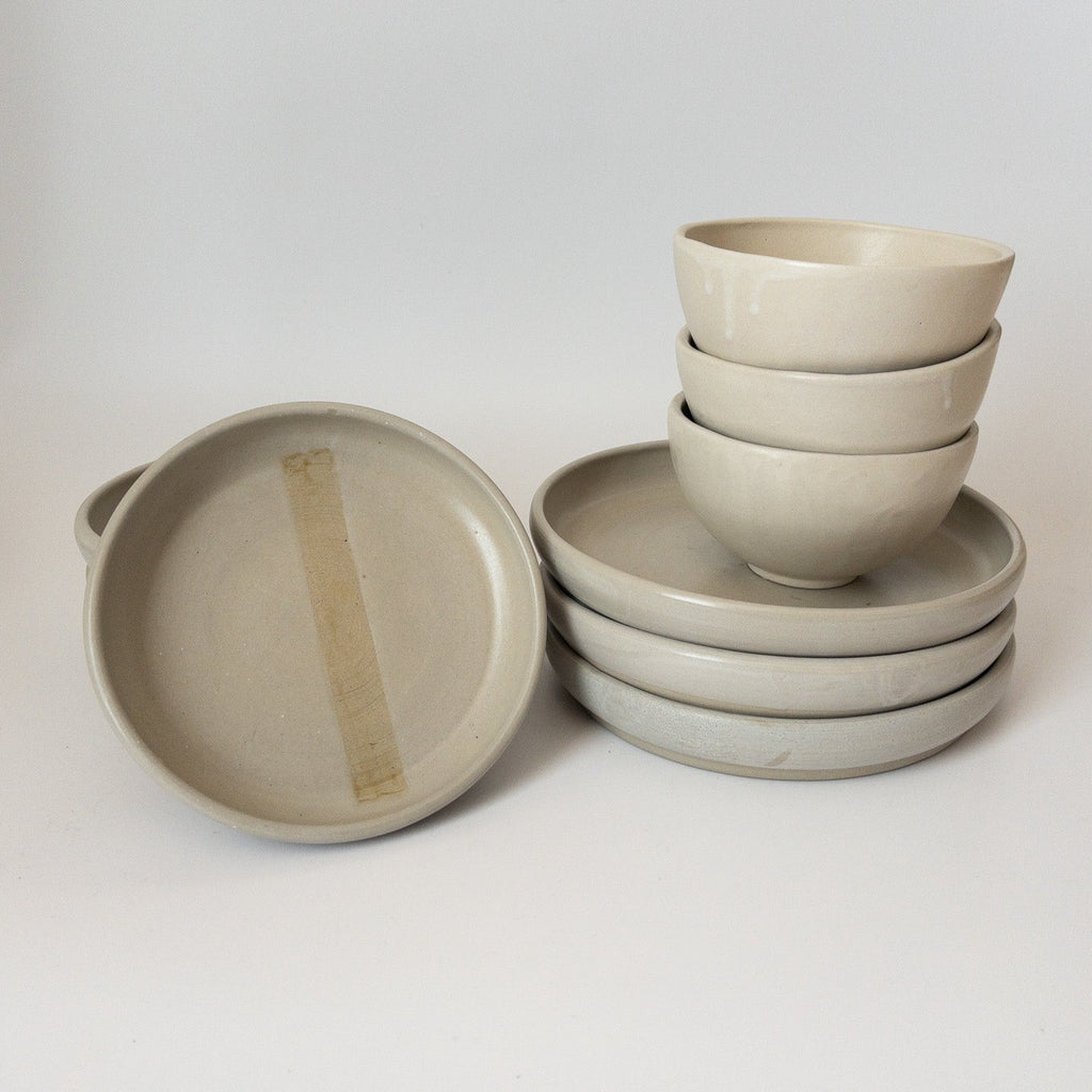 Studio CM | three piece ceramic bowl set in a cream color handmade in Oaxaca