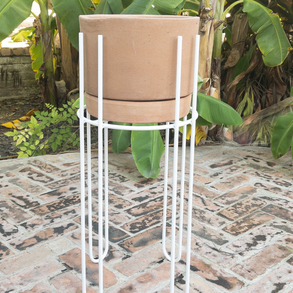 Studio CM | handmade rod iron plant stands with a terracotta planter