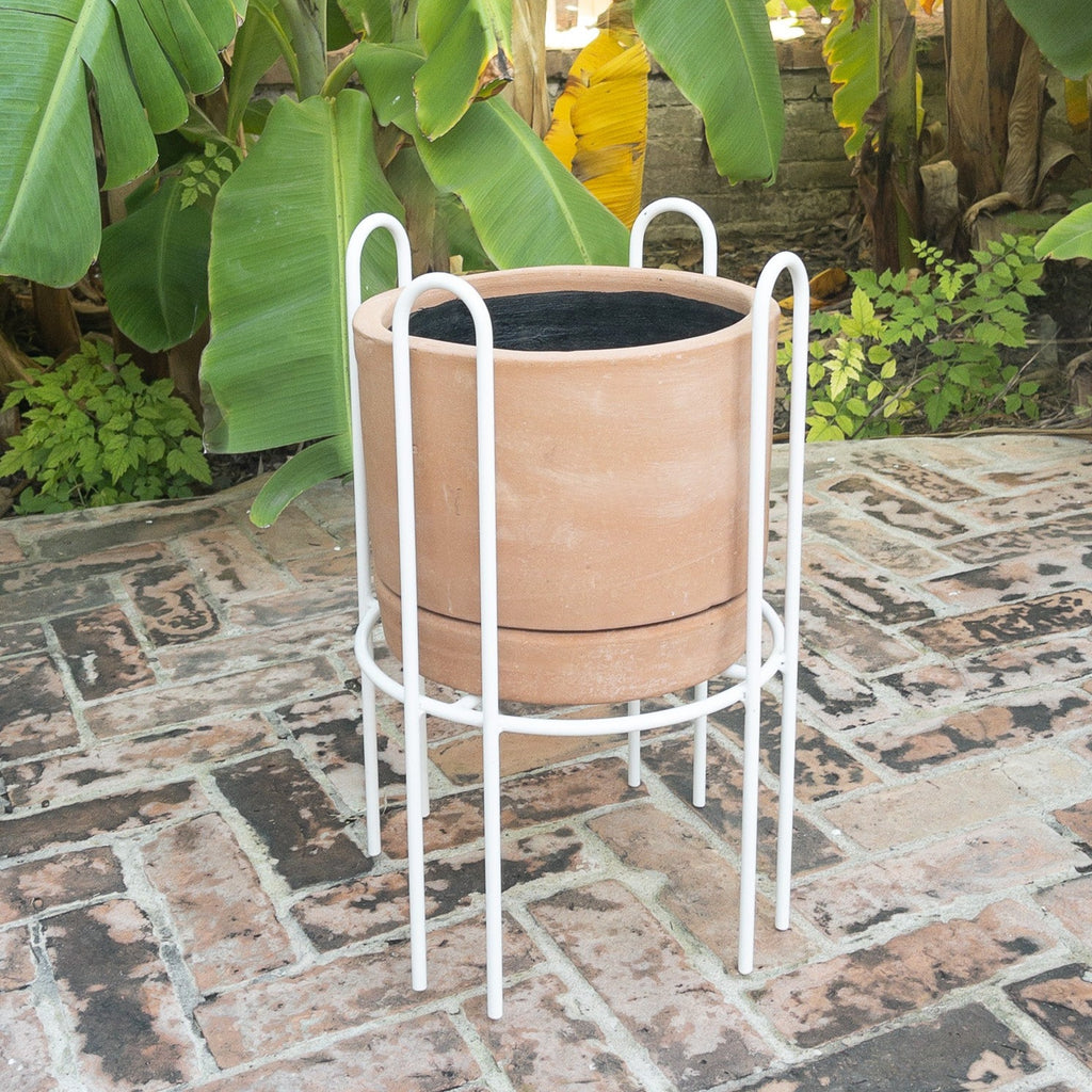 Studio CM | handmade rod iron plant stands with a terracotta planter