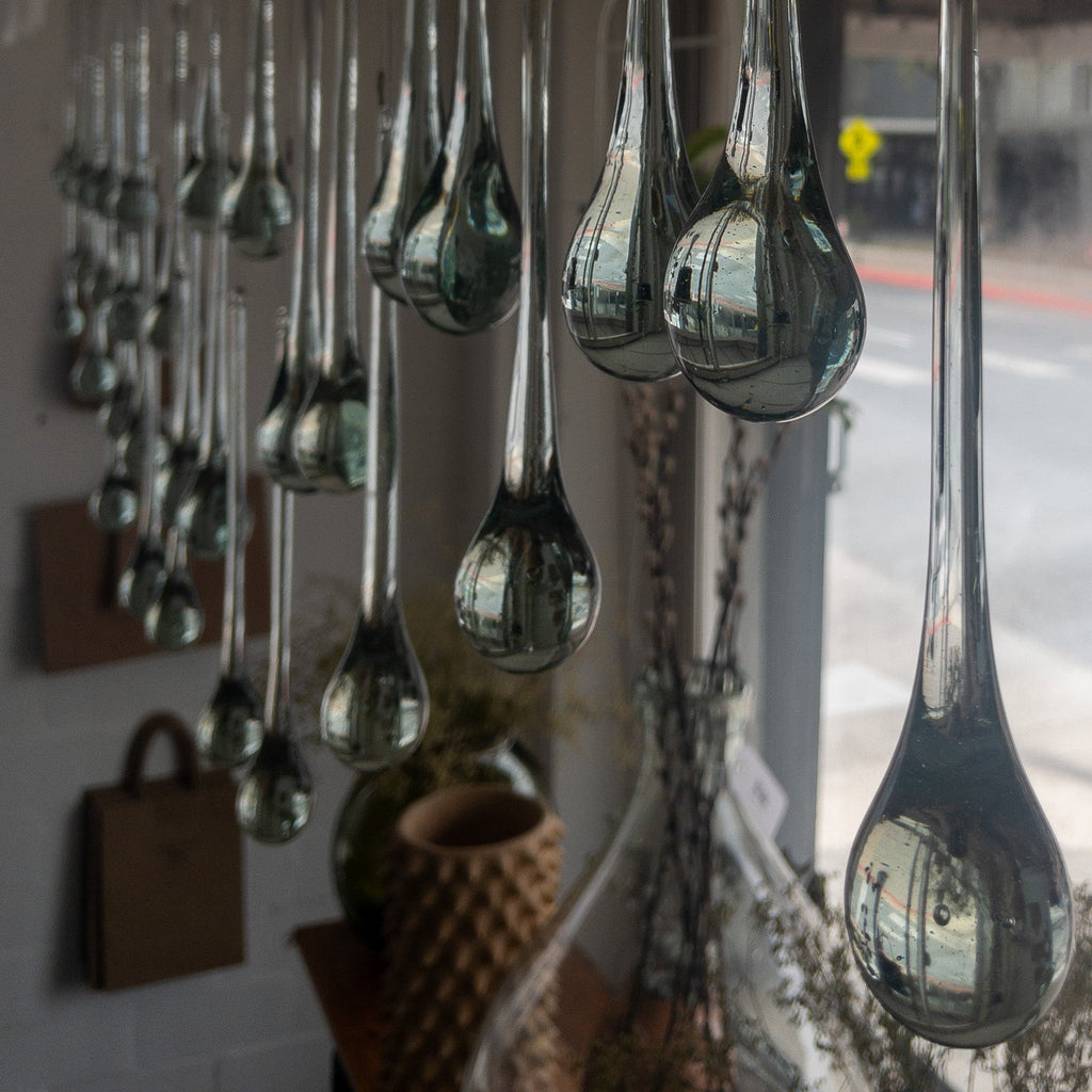 Studio CM | decorative glass drops made from recycled glass in Jalisco, Mexico