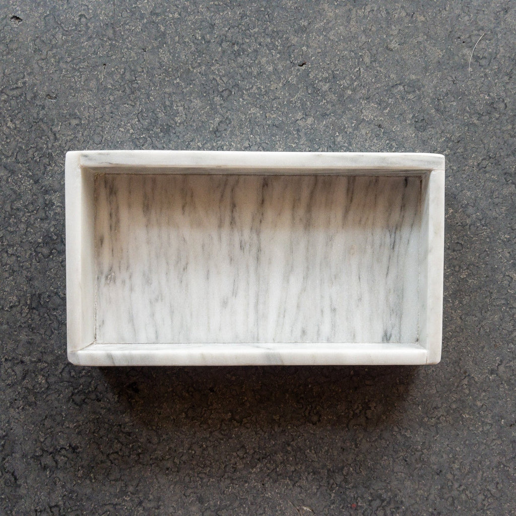 Studio CM | A hand carved marble tray for decoration or home organization made in Jalisco, Mexico