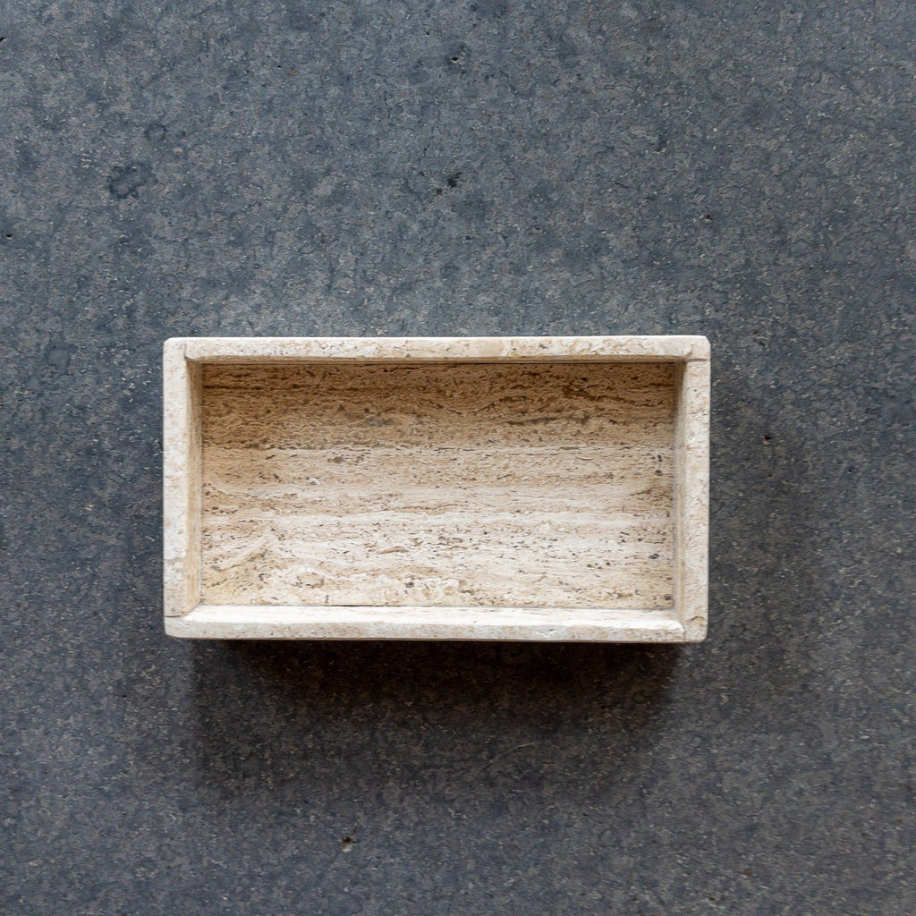 Studio CM | A hand carved marble tray for decoration or home organization made in Jalisco, Mexico