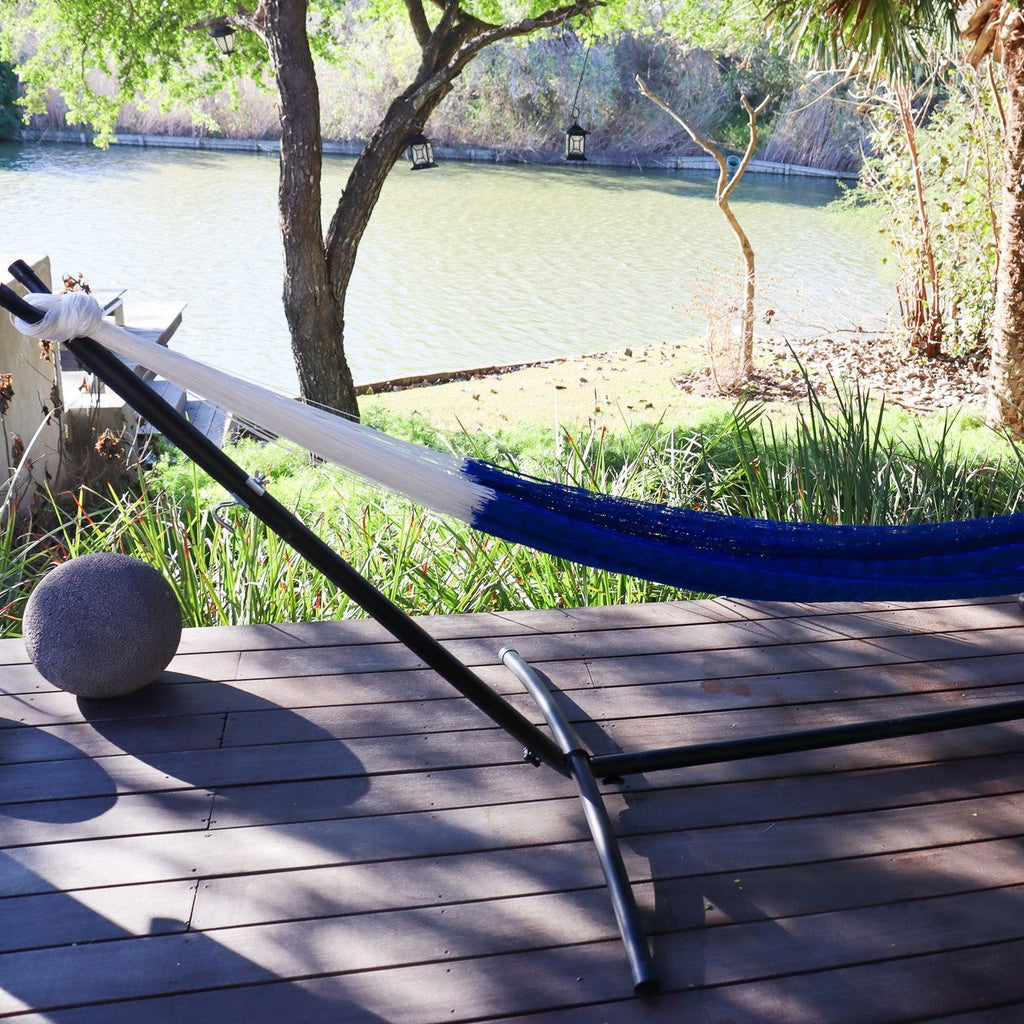 Studio CM | A lightweight single hammock made of polyfiber made in Merida Mexico