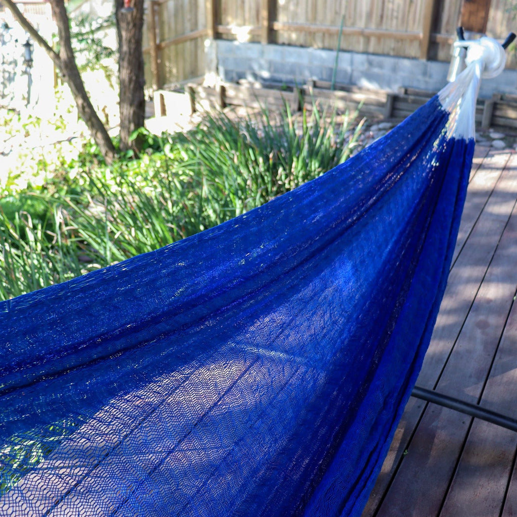 Studio CM | A lightweight single hammock made of polyfiber made in Merida Mexico