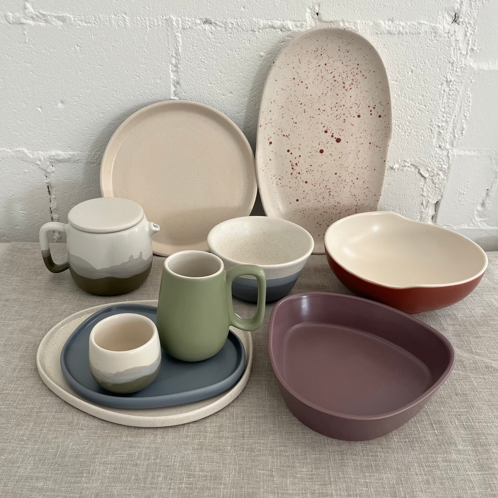 Studio CM | The full ceramic collection that the speckled plate is part of