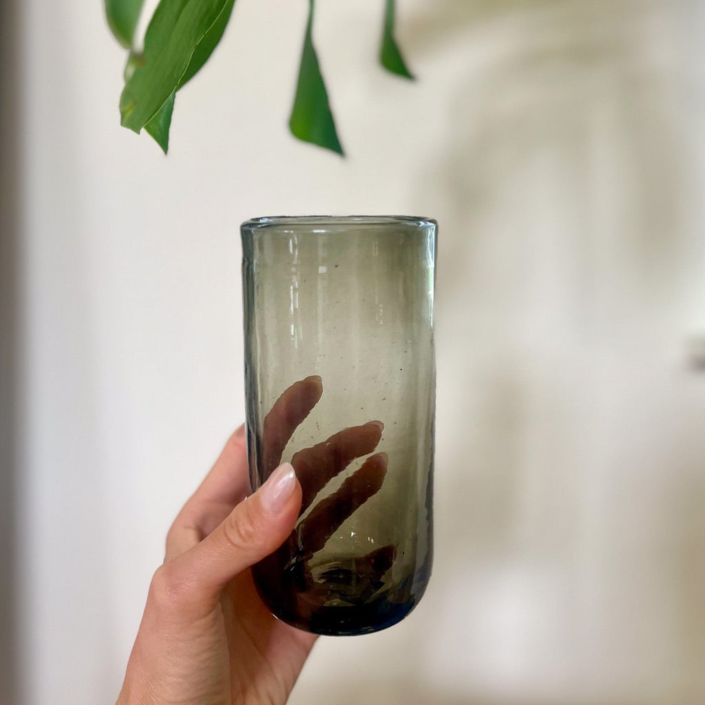 Studio CM | A hand blown black highball glass made in in Jalisco, Mexico