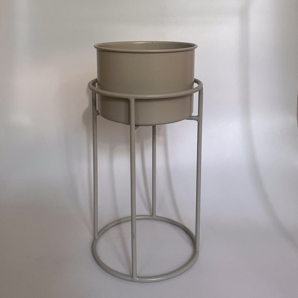 Studio CM | a 2 piece floor metal stand planter handmade in Guadalajara, Mexico